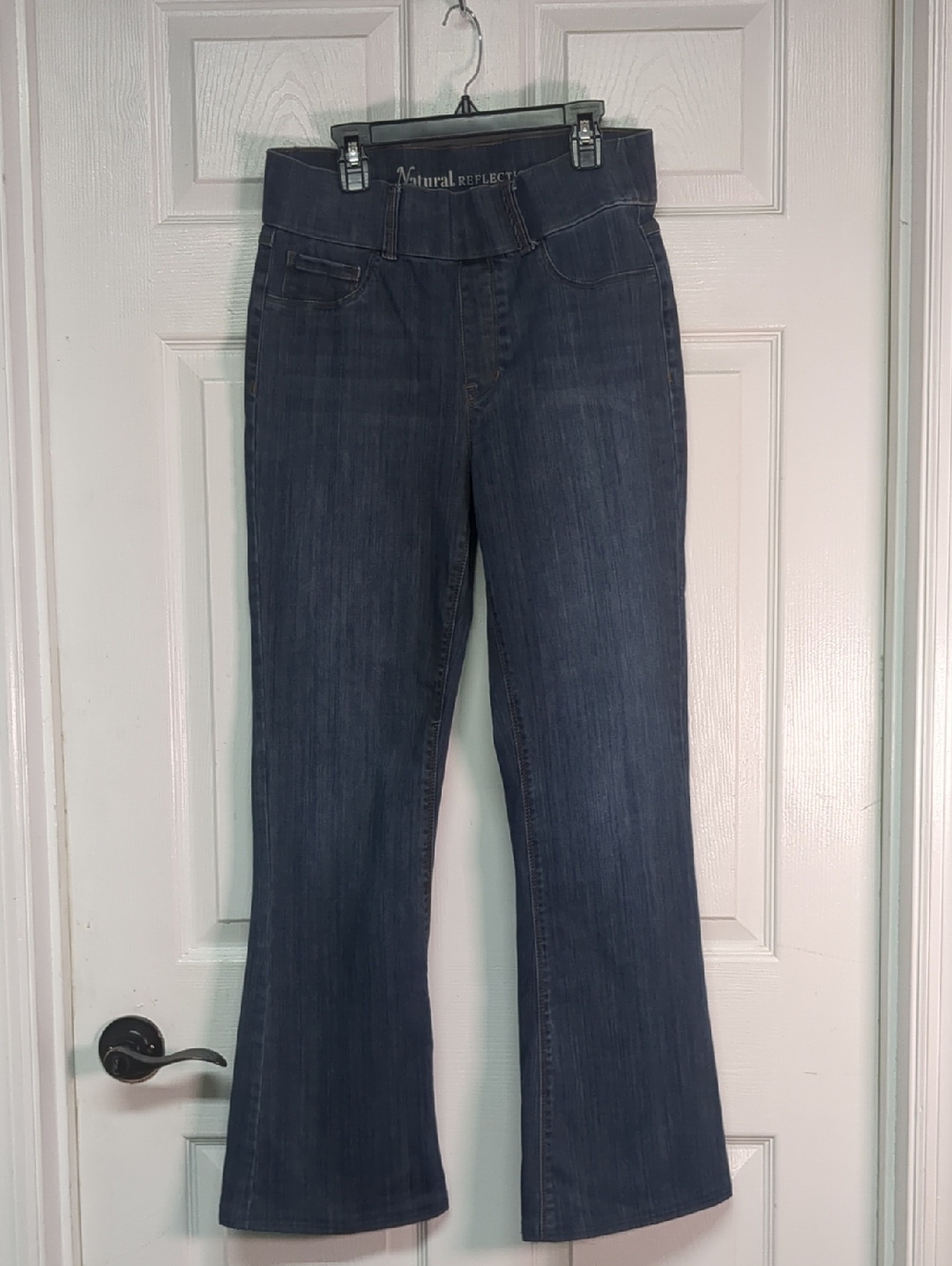 Natural Reflections Navy Flare Jeans for Women,Size M